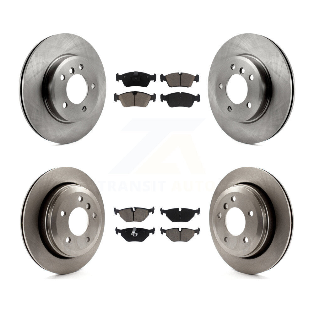 Kit de disques de frein à disque avant et arrière et plaquettes en céramique pour BMW 325xi 2001 – 2005