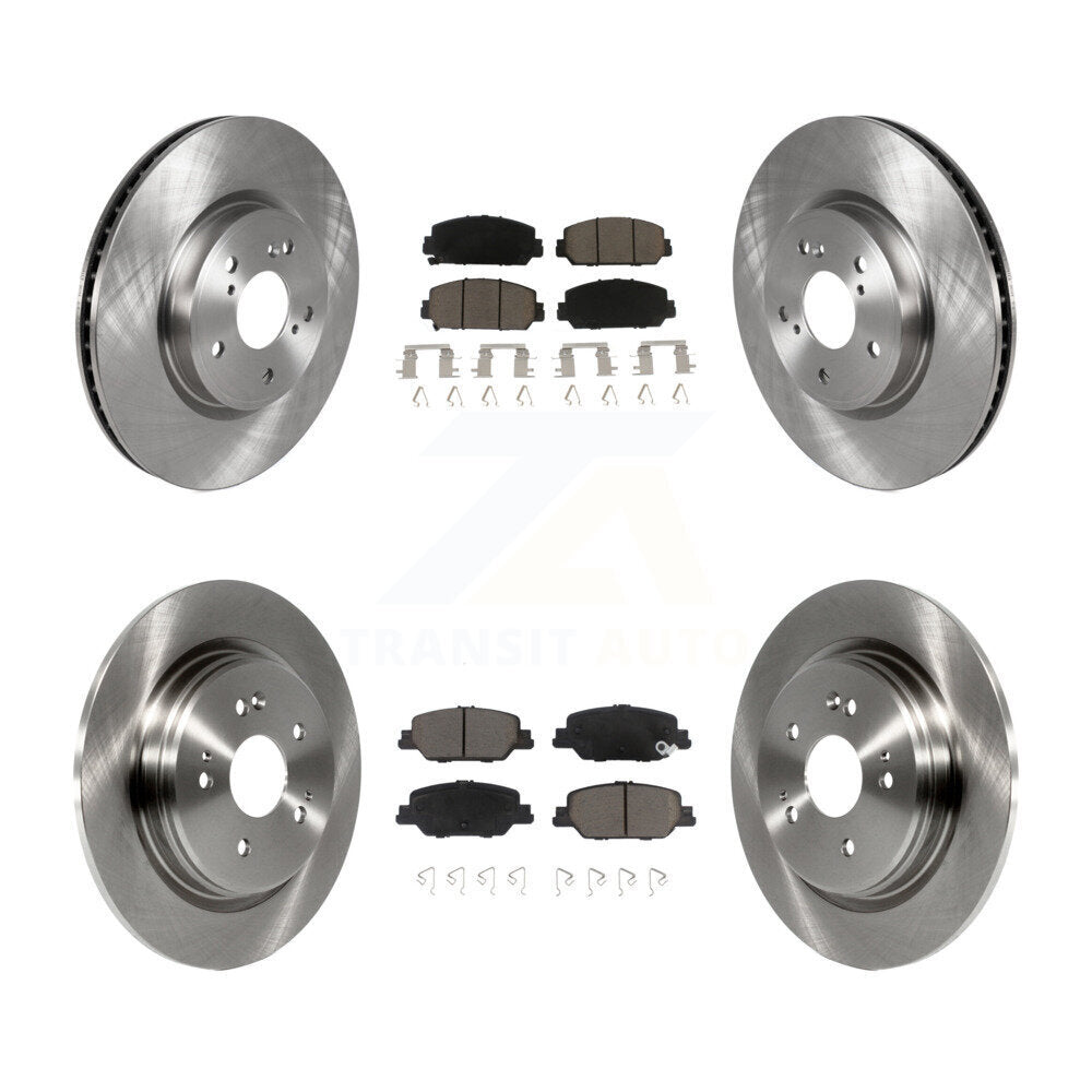 Kit de rotors de frein à disque avant et arrière et plaquettes en céramique pour Honda CR-V K8C-101589