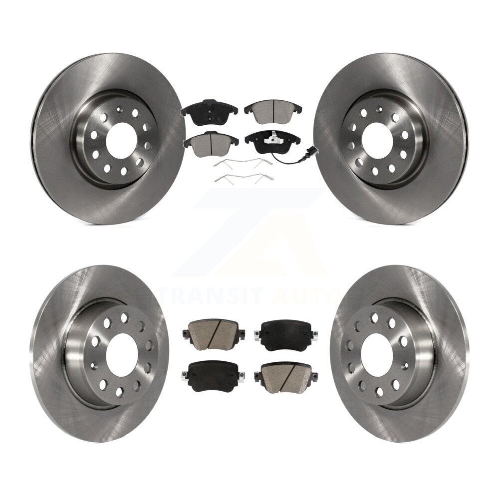 Kit de rotors de frein à disque avant et arrière et plaquettes en céramique pour Volkswagen Passat