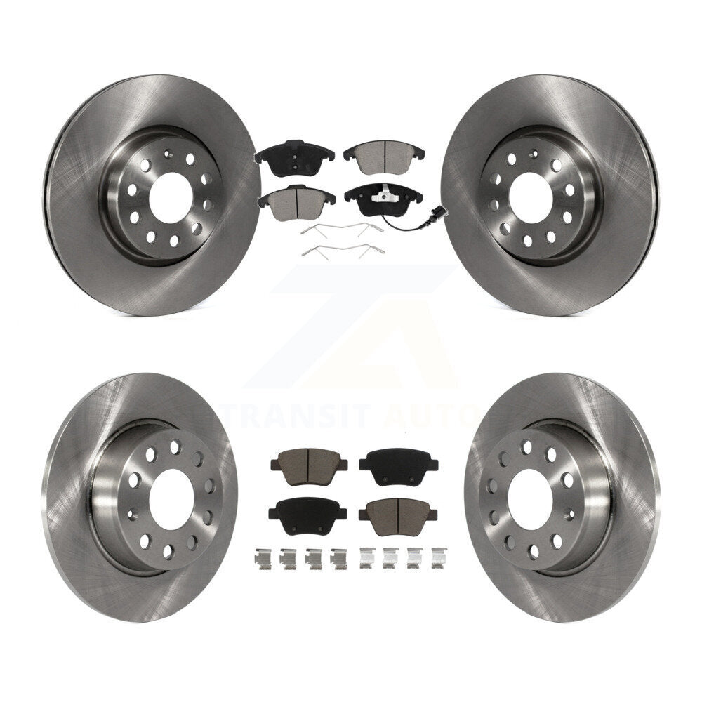 Rotors de frein à disque avant et arrière et kit de plaquettes en céramique pour Volkswagen Passat 2012 – 2014