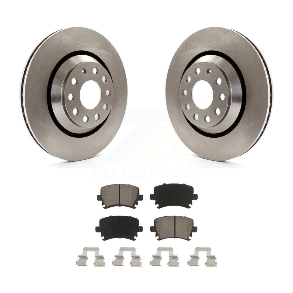 Rotors de frein à disque arrière et Kit de plaquettes en céramique, pour Volkswagen GTI Passat CC Golf R R3