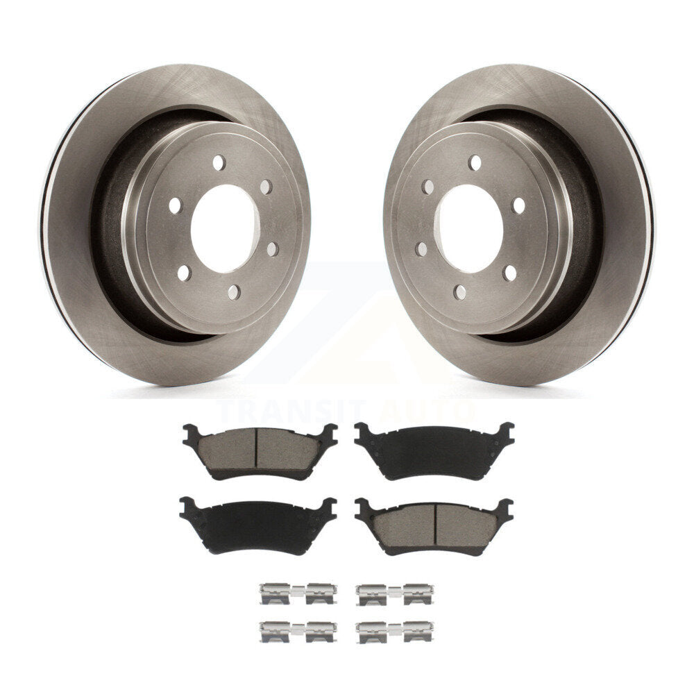 Kit de disques de frein à disque arrière et plaquettes en céramique pour Ford F-150 K8C-101687