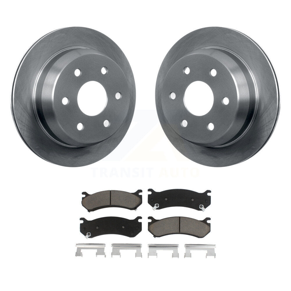 Rotors de frein arrière et Kit de plaquettes en céramique pour Chevrolet Silverado 2500 HD banlieue GM