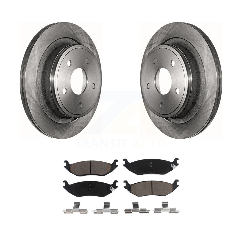 Kit de rotors de frein à disque arrière et plaquettes en céramique pour Dodge Ram 1500 K8C-101961