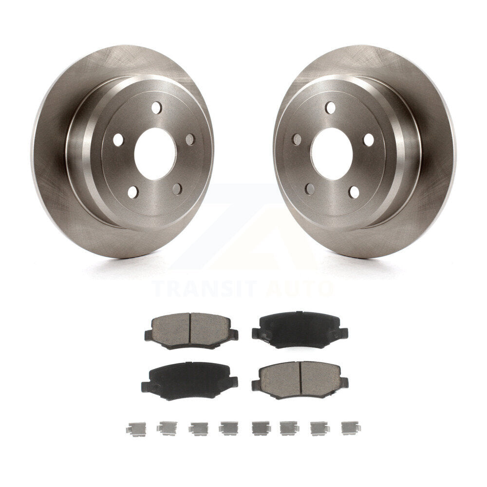 Kit de rotors de frein à disque arrière et plaquettes en céramique pour Jeep Wrangler JK K8C-102065