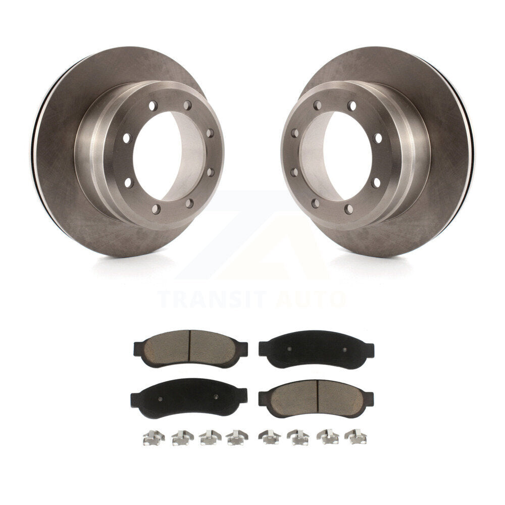 Rotors de frein à disque arrière et Kit de plaquettes en céramique pour Ford F-350 Super Duty F-250 F-45