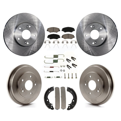 Rotors de frein à disque avant et arrière, tampons en céramique et Kit de tambour (7 pièces) pour Honda Accord Fi
