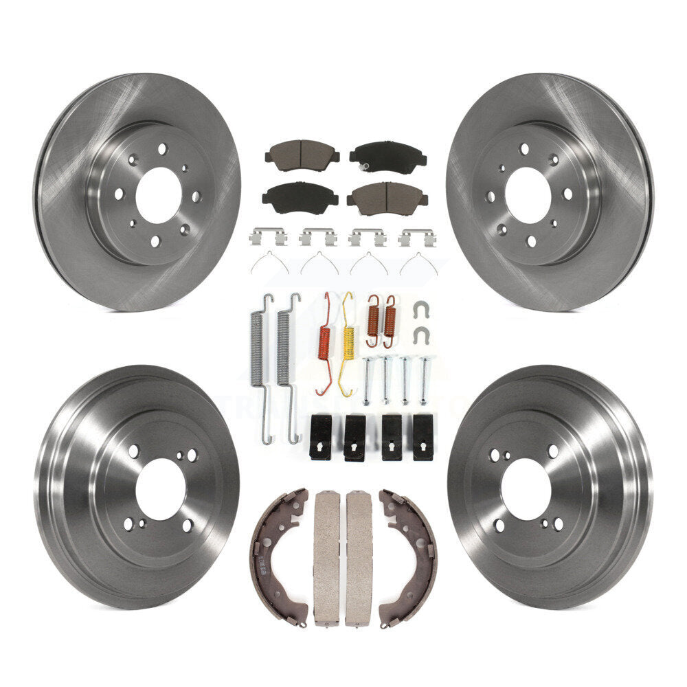 Kit de plaquettes et de tambour en céramique pour rotor de frein à disque avant et arrière (7 pièces) pour Honda Fi 2015-2020
