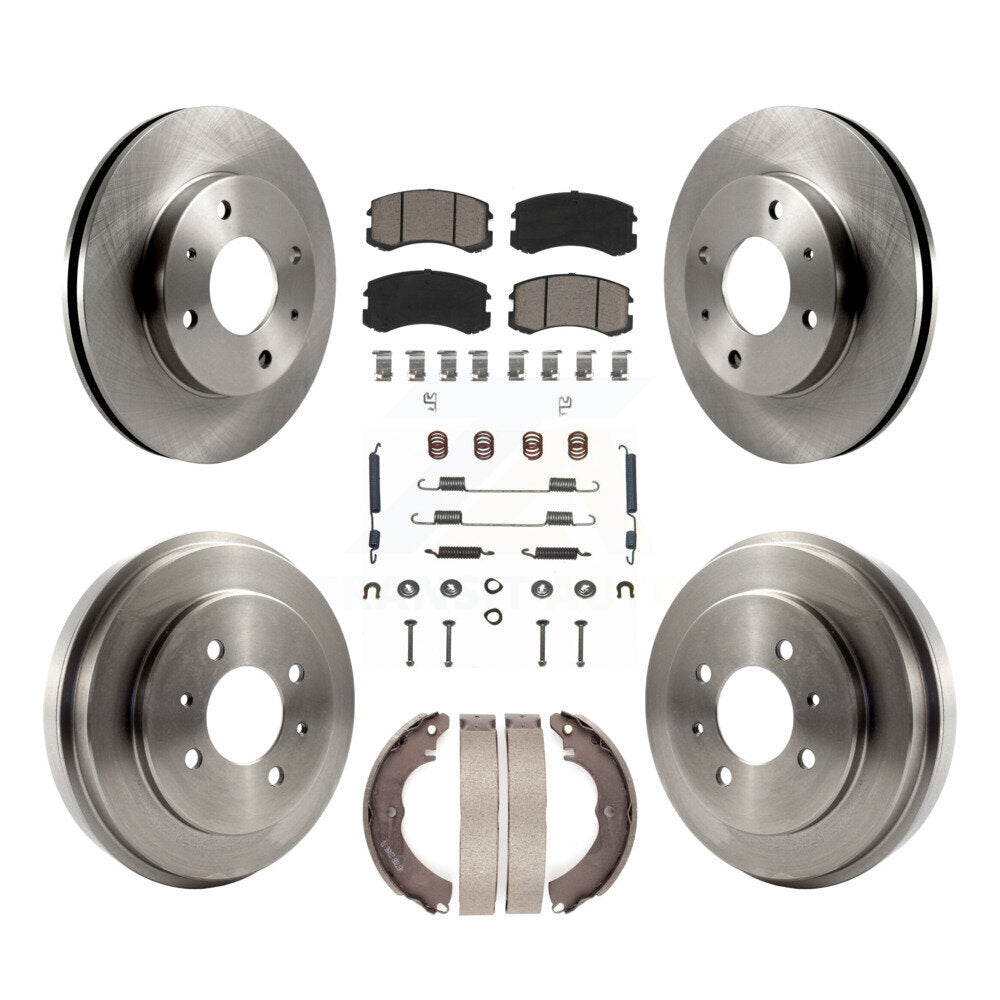 Kit de plaquettes et de tambour en céramique, Rotor de frein à disque avant et arrière (7 pièces) pour Mitsubishi Lance