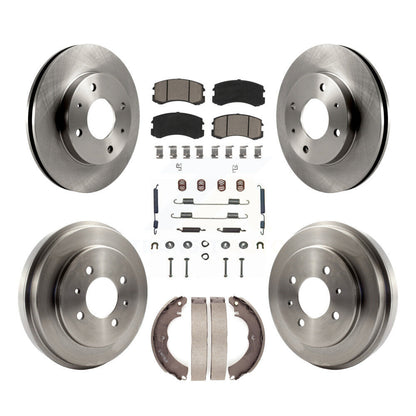 Kit de plaquettes et de tambour en céramique, Rotor de frein à disque avant et arrière (7 pièces) pour Mitsubishi Lance