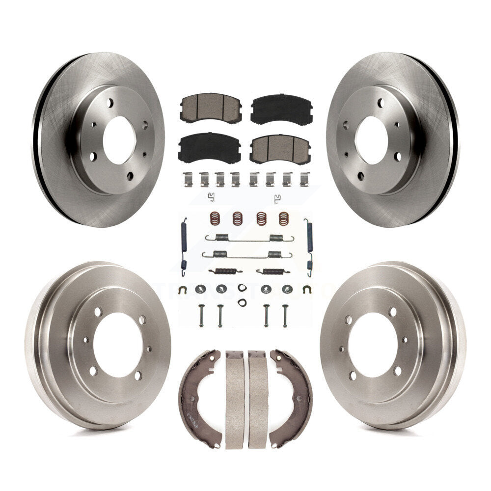 Kit de plaquettes et de tambour en céramique, Rotor de frein à disque avant et arrière (7 pièces) pour Mitsubishi Lance
