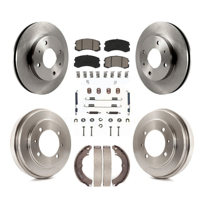 Kit de plaquettes et de tambour en céramique, Rotor de frein à disque avant et arrière (7 pièces) pour Mitsubishi Lance