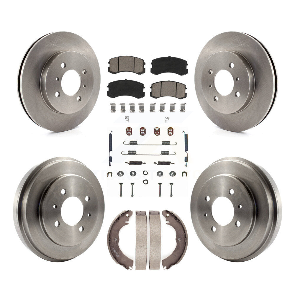 Kit de plaquettes et de tambour en céramique, Rotor de frein à disque avant et arrière (7 pièces) pour Mitsubishi Lance