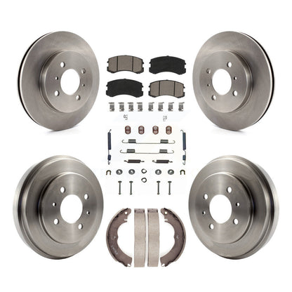 Kit de plaquettes et de tambour en céramique, Rotor de frein à disque avant et arrière (7 pièces) pour Mitsubishi Lance