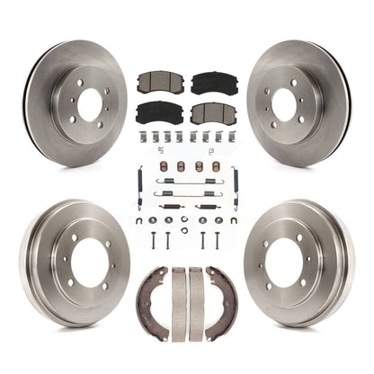 Rotors de frein à disque avant et arrière, Kit de tambour à tampons en céramique (7 pièces) pour Mitsubishi Lancer E