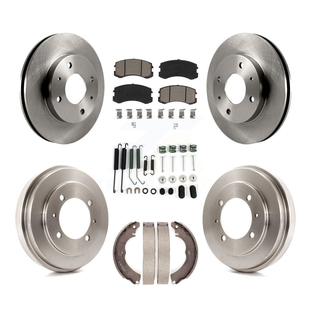 Kit de plaquettes et de tambour en céramique, Rotor de frein à disque avant et arrière (7 pièces) pour Mitsubishi Lance