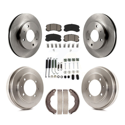 Kit de plaquettes et de tambour en céramique, Rotor de frein à disque avant et arrière (7 pièces) pour Mitsubishi Lance