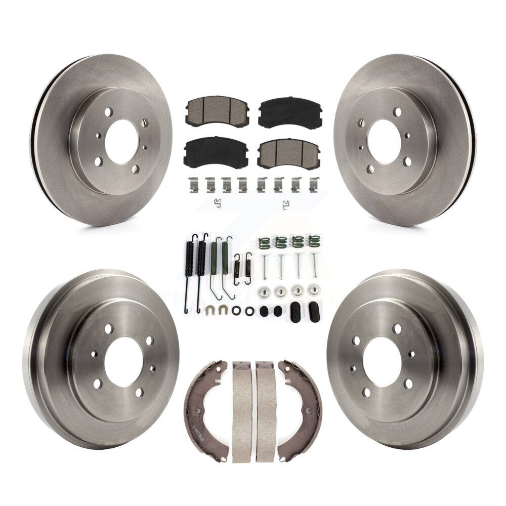 Kit de plaquettes et de tambour en céramique, Rotor de frein à disque avant et arrière (7 pièces) pour Mitsubishi Lance