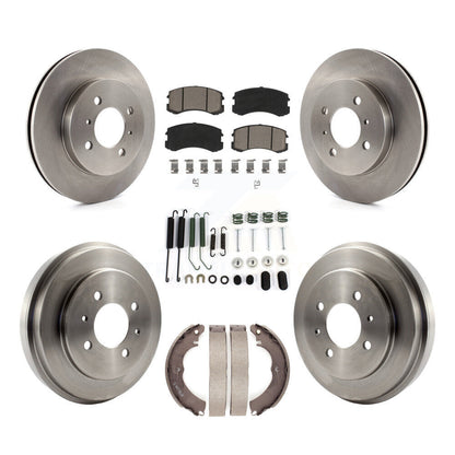 Kit de plaquettes et de tambour en céramique, Rotor de frein à disque avant et arrière (7 pièces) pour Mitsubishi Lance