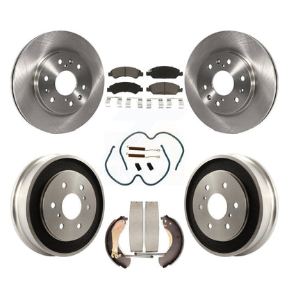 Rotors de frein avant et arrière, Kit de tampons et de tambour en céramique (7 pièces) pour Chevrolet GMC Silverad