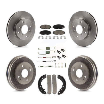 Rotors de frein à disque avant et arrière, plaquettes en céramique et Kit de tambour (7 pièces) pour Honda Accord