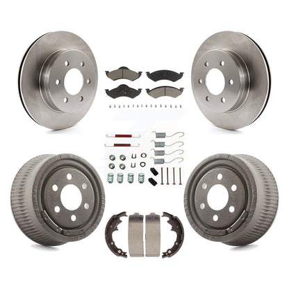 Rotors de frein à disque avant et arrière, plaquettes en céramique et Kit de tambour (7 pièces) pour Dodge Dakota