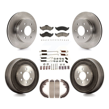 Rotors de frein à disque avant et arrière, Kit de tambour à tampons en céramique (7 pièces) pour Dodge Dakota Durang