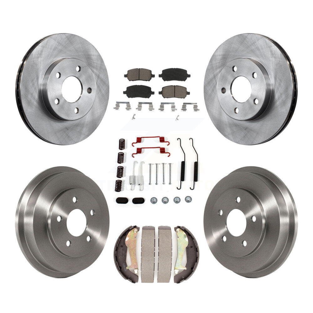 Kit de plaquettes et de tambour en céramique, Rotor de frein avant et arrière (7 pièces) pour Chevrolet Cobalt Pontia