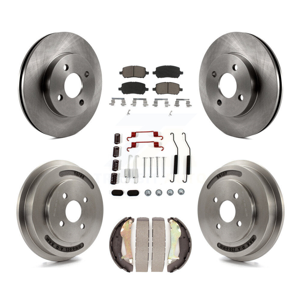 Kit de plaquettes et de tambour en céramique, Rotor de frein avant et arrière (7 pièces) pour Chevrolet Cobalt Pontia