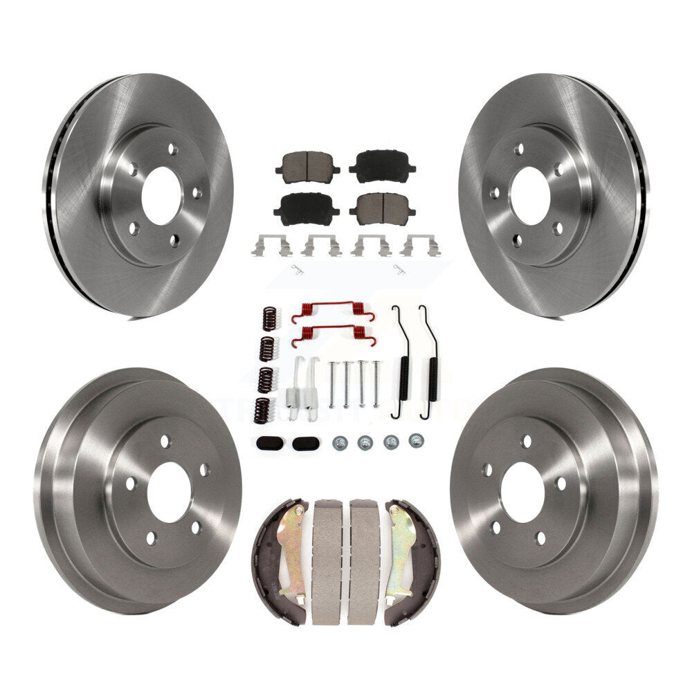 Rotors de frein à disque avant et arrière, plaquettes en céramique et Kit de tambour (7 pièces) pour Chevrolet HHR