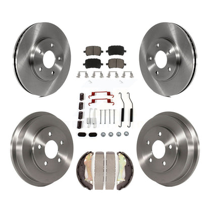 Rotors de frein à disque avant et arrière, plaquettes en céramique et Kit de tambour (7 pièces) pour Chevrolet HHR