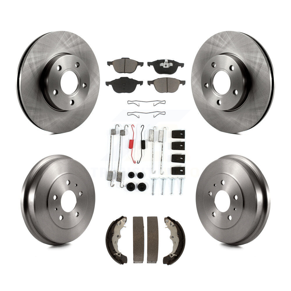 Rotors de frein à disque avant et arrière, Kit de tambour à tampons en céramique (7 pièces) pour Ford Focus FMSI = 100