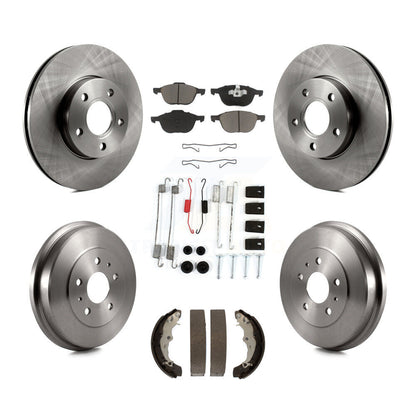 Rotors de frein à disque avant et arrière, Kit de tambour à tampons en céramique (7 pièces) pour Ford Focus FMSI = 100