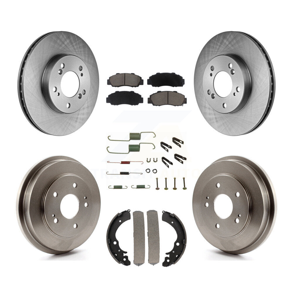 Kit de tambour à plaquettes en céramique pour Rotors de frein à disque avant et arrière (7 pièces) pour Honda CR-1997-2001