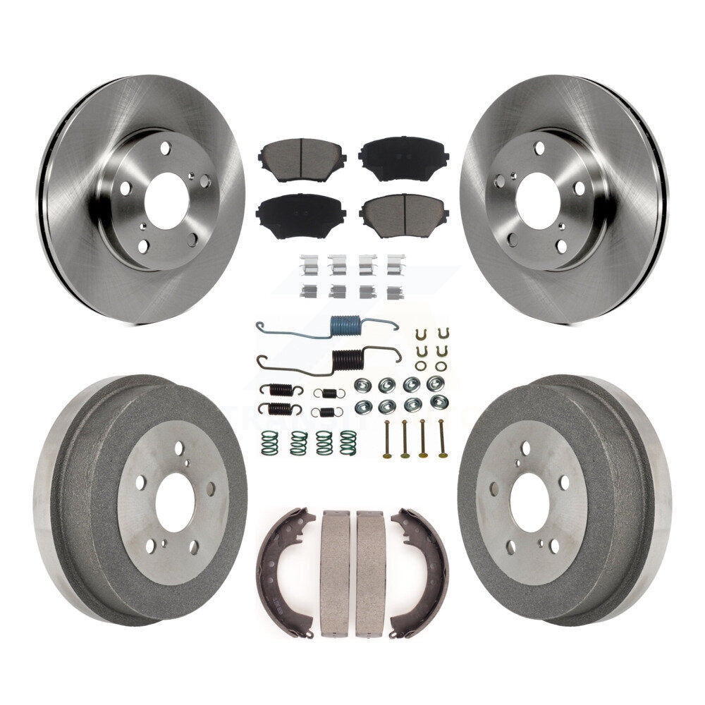 Kit de plaquettes et de tambour en céramique, Rotor de frein avant et arrière (7 pièces) pour moteur à gaz Toyota RAV4
