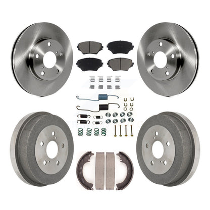 Kit de plaquettes et de tambour en céramique, Rotor de frein avant et arrière (7 pièces) pour moteur à gaz Toyota RAV4