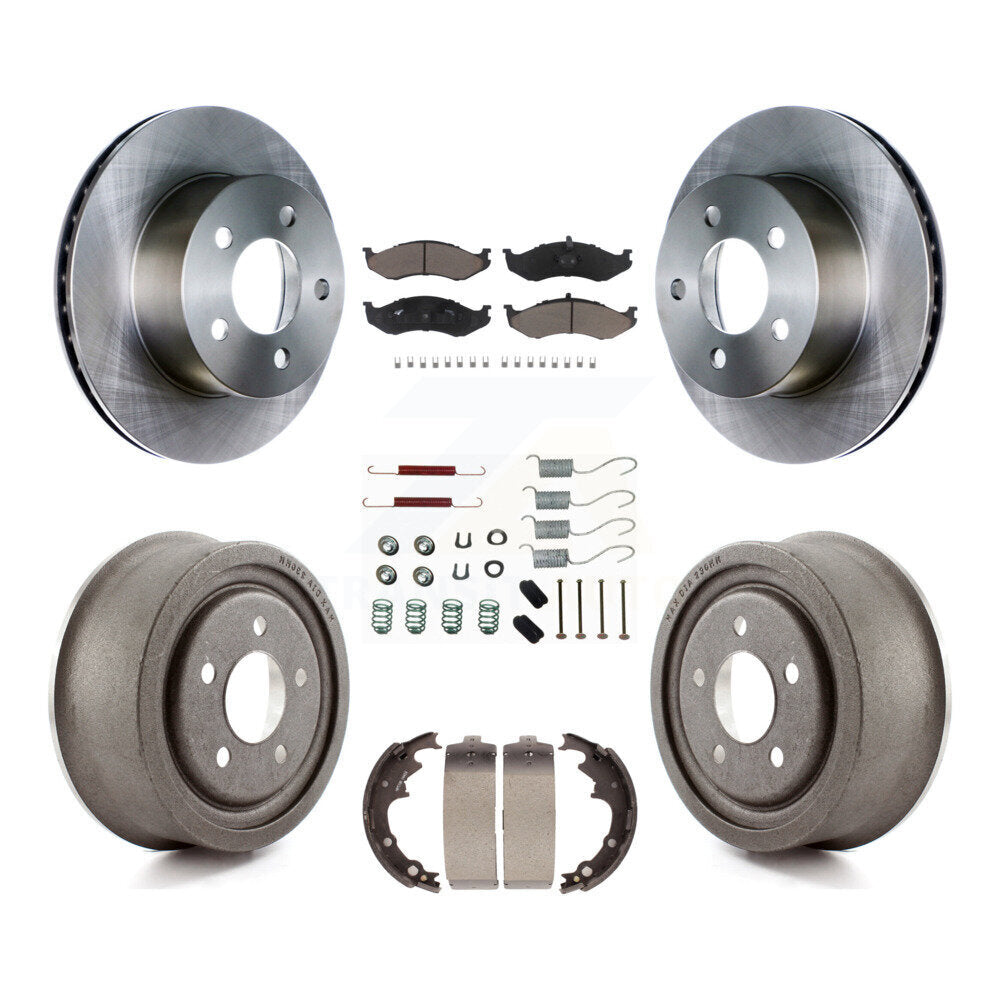 Kit de plaquettes et de tambour en céramique pour Rotor de frein avant et arrière (7 pièces) pour Jeep Wrangler Cheroke