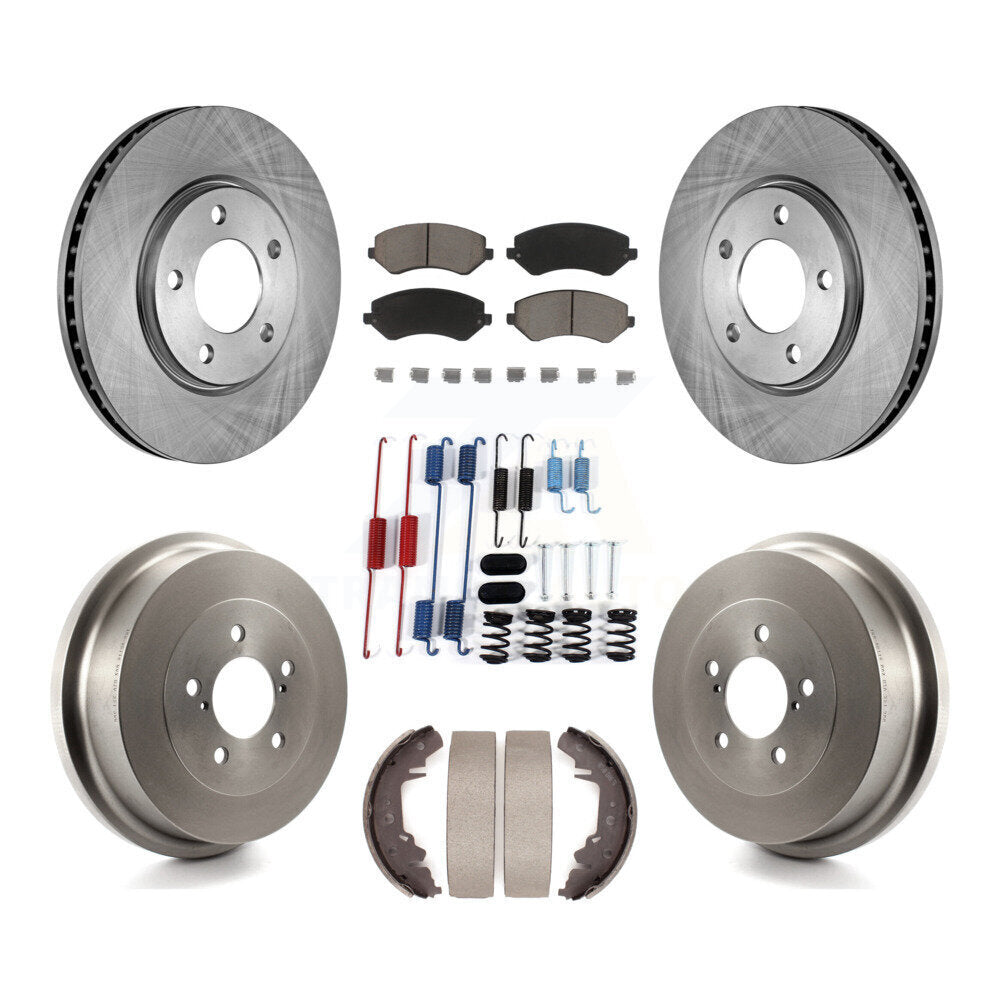 Kit de plaquettes et de tambour en céramique, Rotor de frein à disque avant et arrière (7 pièces) pour Dodge Grand Carava