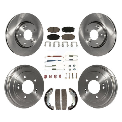 Rotors de frein à disque avant et arrière, plaquettes en céramique et Kit de tambour (7 pièces) pour Hyundai Elantr