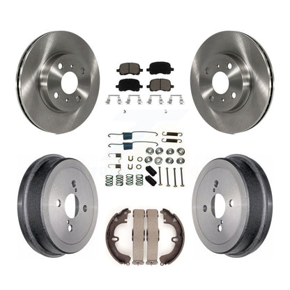 Rotors de frein à disque avant et arrière, plaquettes en céramique et Kit de tambour (7 pièces) pour Toyota Corolla