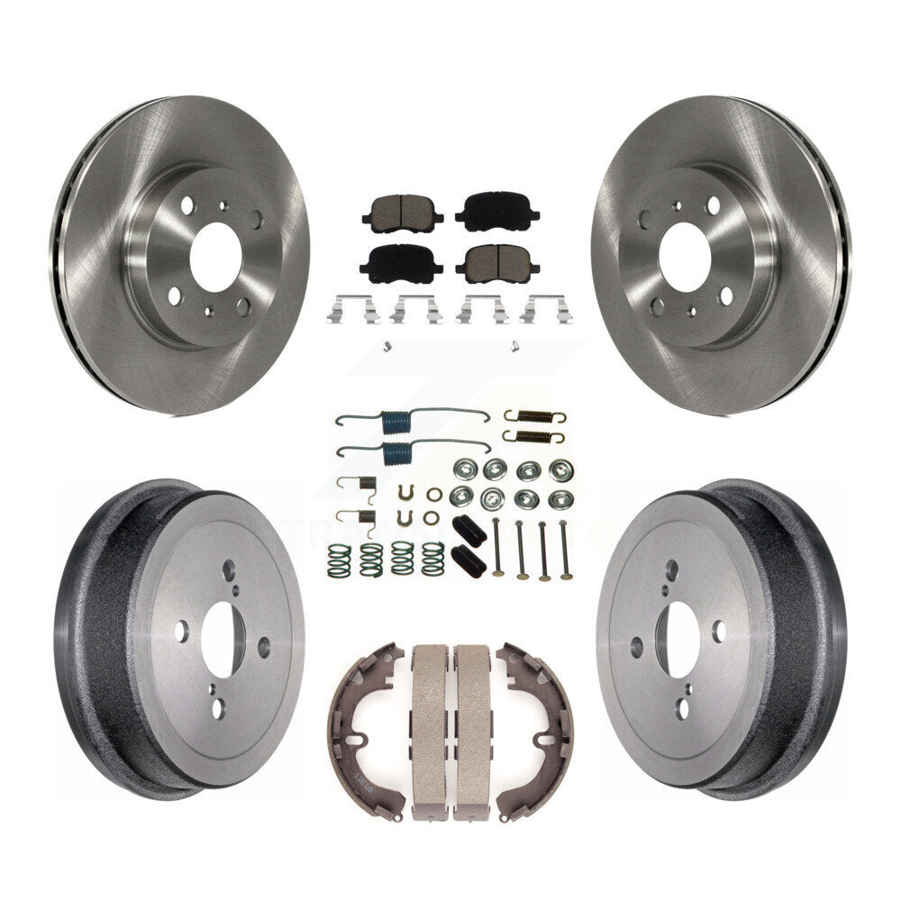 Kit de plaquettes et de tambour en céramique pour Rotor de frein avant et arrière (7 pièces) pour Toyota Corolla Chevrole