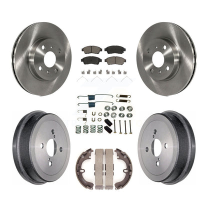 Kit de plaquettes et de tambour en céramique pour Rotor de frein avant et arrière (7 pièces) pour Toyota Corolla Geo Priz
