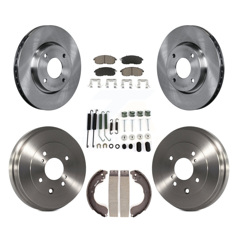 Kit de plaquettes et de tambour en céramique pour Rotor de frein avant et arrière (7 pièces) pour Nissan Versa Sentra Cub