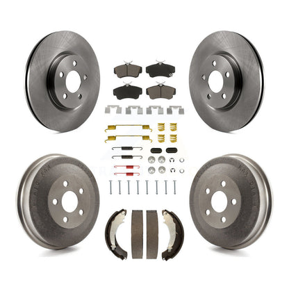 Kit de plaquettes et de tambour en céramique, Rotor de frein à disque avant et arrière (7 pièces) pour Chrysler PT Cruise