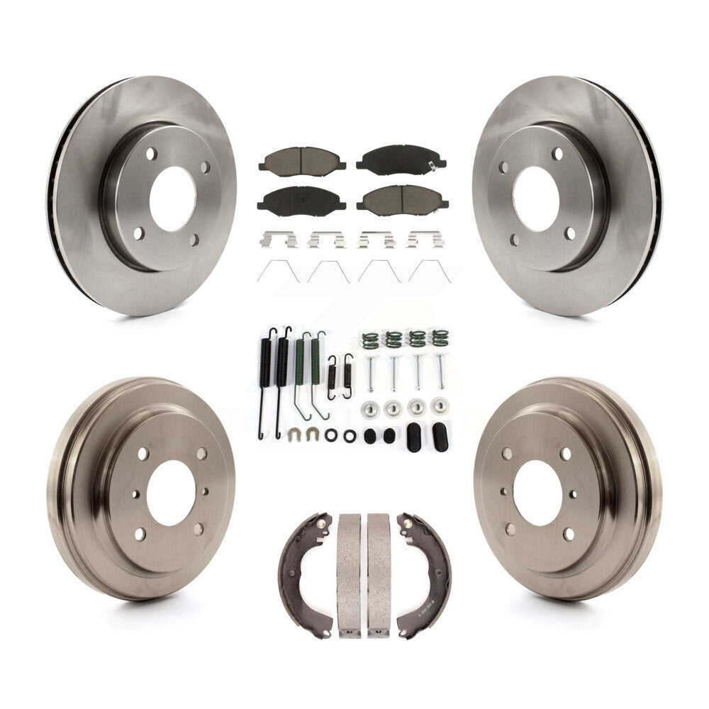 Kit de plaquettes et de tambours en céramique pour rotors de frein avant et arrière (7 pièces) pour Nissan Versa 1.6 09-11