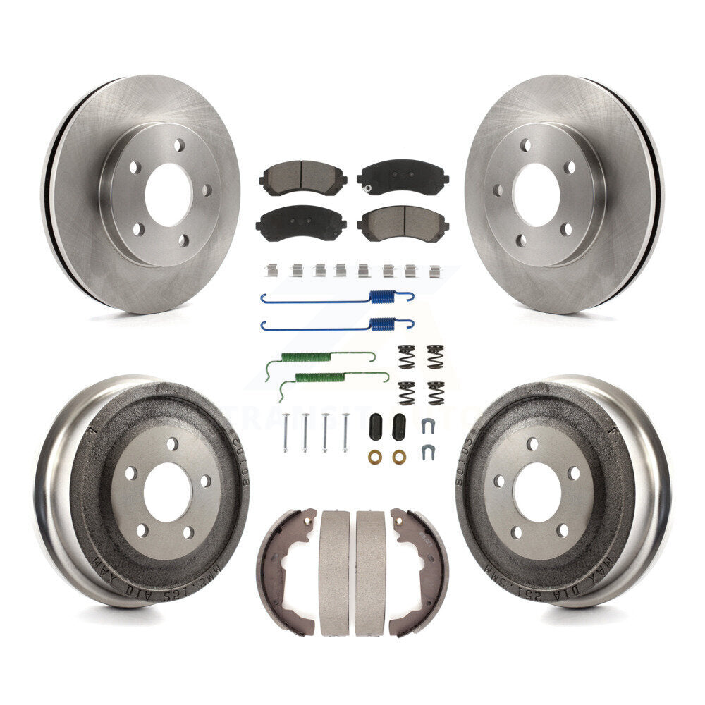 Rotors de frein à disque avant et arrière, plaquettes en céramique et Kit de tambour (7 pièces) pour Pontiac Aztek