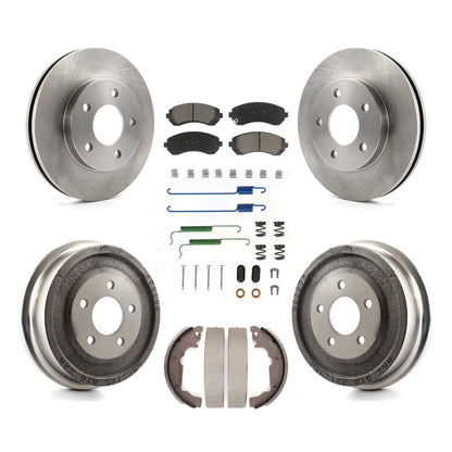 Rotors de frein à disque avant et arrière, plaquettes en céramique et Kit de tambour (7 pièces) pour Pontiac Aztek