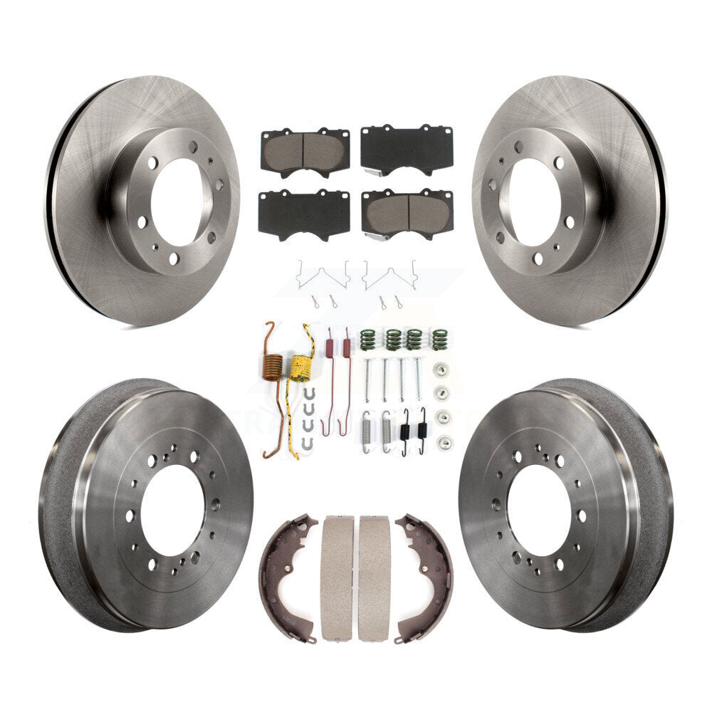 Rotors de frein à disque avant et arrière, plaquettes en céramique et Kit de tambour (7 pièces) pour Toyota Tacoma