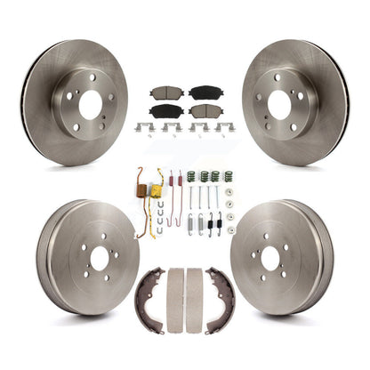 Rotors de frein à disque avant et arrière, plaquettes en céramique et Kit de tambour (7 pièces) pour Toyota Tacoma