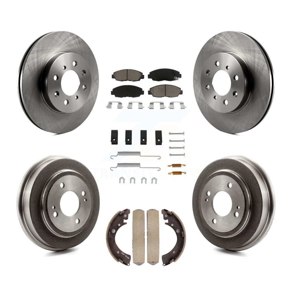 Rotors de frein à disque avant et arrière, Kit de tambour à tampons en céramique (7 pièces) pour Honda Civic Acura E
